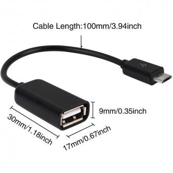 Cable Micro‑USB OTG con Salida USB A