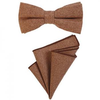 DonDon Elegante Fliege mit Einstecktuch