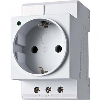 Presa a incasso con LED per montaggio su guida 16 A 250 V AC Finder Schuko