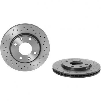 BREMBO Disque de frein perforé/ventilé de l'intérieur 09.5196.1X Disques de frein,Disque PEUGEOT,CITROëN,MEGA,206 Schrä