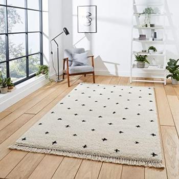 Boho A475 White/Black Soft Rug