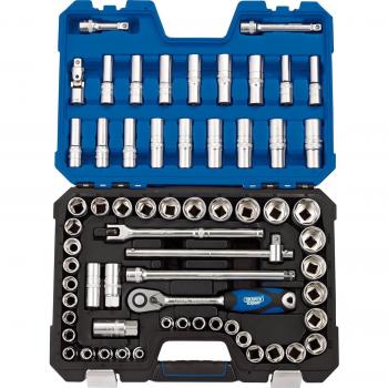 Draper 16456 1/2 Square Drive MM/AF Combined Socket Set (63 Piece)