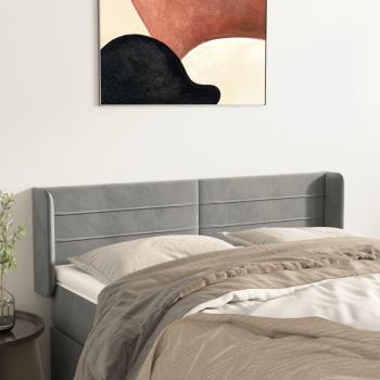 VidaXL Elegantes Kopfteil mit Ohren Hellgrau 147x16x78/88 cm