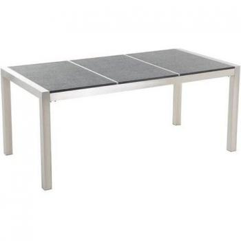 Flamed Granite Fusion Table – 6‑Seat Garden Dining, 180 × 90 cm