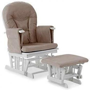 Obaby Stillstuhl + Hocker – Weiß – 1,0 m x 0,65 m x 0,72 m (H × B × T)