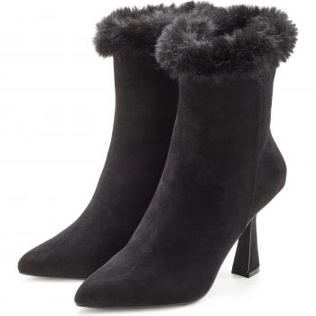 Modische High-Heel-Stiefelette mit Reißverschluss