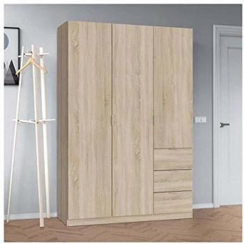 Armoire 3 portes coloris chêne canadien