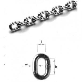 T316 Short Link Chain, 5mm A4 Stainless Steel – Per Meter Marine Grade