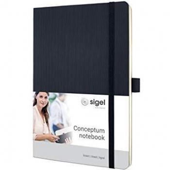 Sigel Conceptum Notebook Soft Cover Lined 135X210X14MM Black
