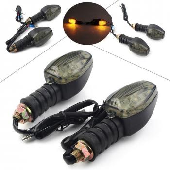 Universal LED Motorcycle Turn Signal Indicators, 1 Pair for Harley Davidson, Honda, Suzuki, Yamaha, Ducati with 10mm Mounting Bolt