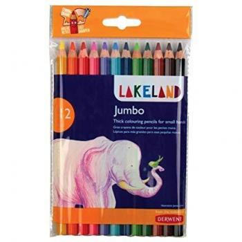 Lakeland Jumbo Buntstifte (12 Stück) – Hexagon-Design