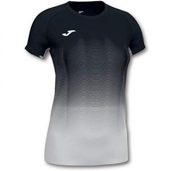Joma Damen Laufshirt Elite VII, Schwarz-Weiß, XL