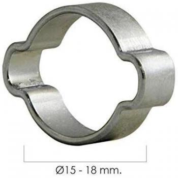 Abrazadera dos orejas ø 15-18 mm