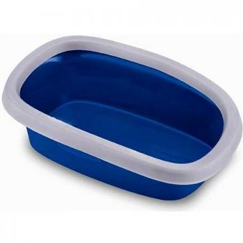 Bac à litière pour chat 20 litres gris bleu