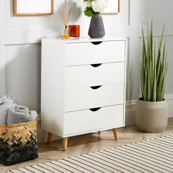 White Storage Unit with 4 Drawers