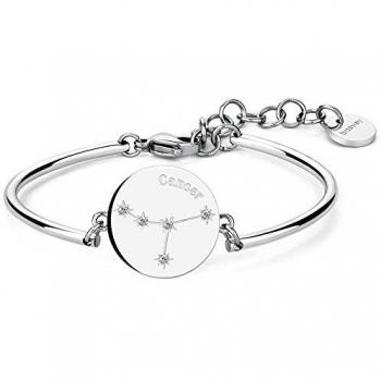 Zentraler Krebs in Edelstahl für Frauen – Elegantes Armband mit Swarovski Brosway BHK14