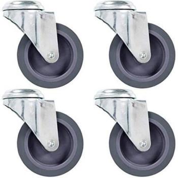 75 mm Bolt Hole Swivel Casters (Set of 12) by Vidaxl