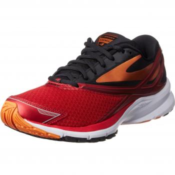 Brooks Launch 4, Zapatillas de Running para Hombre, Rojo (Highriskred/Black/Orangepeel), 43 EU