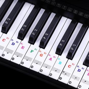 Colorful Piano Key Stickers for 88/61 Keys