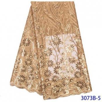 YA3073B-7 Sequin Mesh Lace Fabric