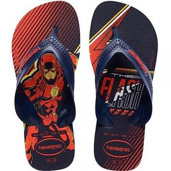 Chanclas Havaianas Max Herois azul oscuro y rojo para niños