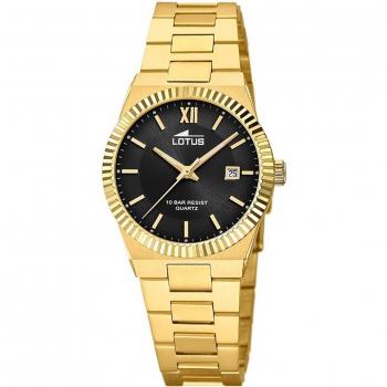 Lotus Chronograph Damen Uhr Edelstahl Gold