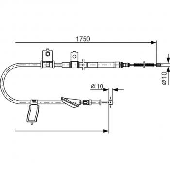 Cavo di trazione BOSCH 1 987 482 351 per freno di stazionamento destro