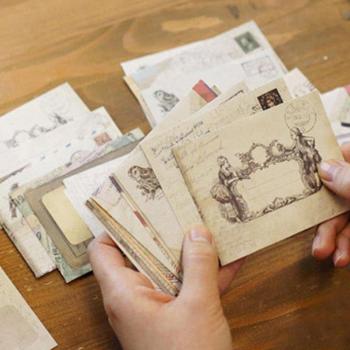 12 Pcs Vintage Kraft Paper Envelopes for Greeting Cards