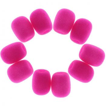 10-Pack Clip-On Microphone Windshield Foam Covers