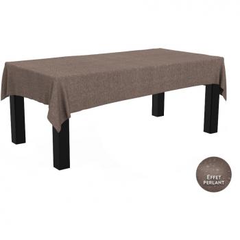Alfombra Rectangular de Lino 260x170 cm – Impermeable, Diseño Taupe – Línea Linen