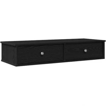 VidaXL Stylish Wall Shelf with Drawers in Black 100x37.5x19 cm