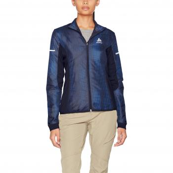 Odlo Blouson Running Femme IRBIS Course, Peacoat AOP, FR : S (Taille S)