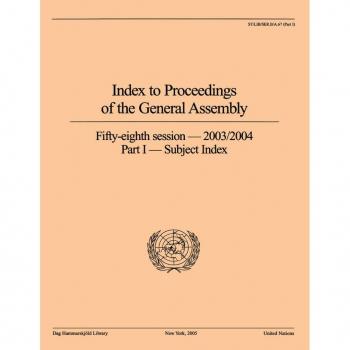 Vitalsource Technologies, Inc. Index To Proceedings Of The General Assembly 2003/2004