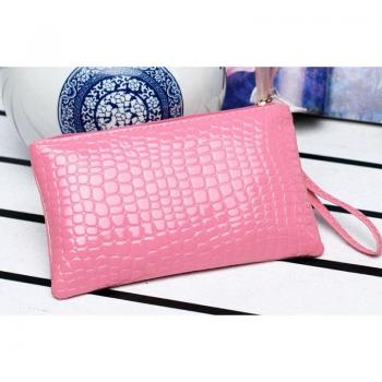 Women's Crocodile Pattern Mobile Phone Wallet