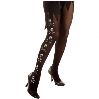 Karnevals-Totenkopf-Style Strumpfhose – 40