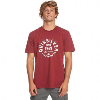T-shirt Quiksilver Circled Script Uomo Rosso