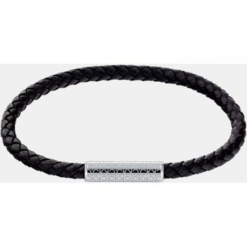 Bracelet CK 35000101 – cuir tressé et acier inoxydable