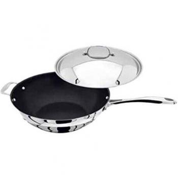 Stellar S778 12 Inch Wok with Non-Stick Coating and Lid