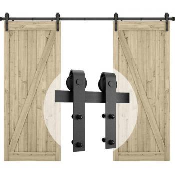 Sistema de Herrajes para Puertas Correderas Negro