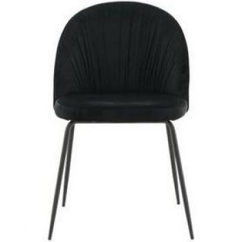 Stålstolar i svart velour