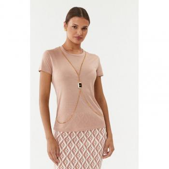 Elisabetta Franchi Damen Rosa T-Shirt Regular Fit 44 – MA-013-36E2-V200