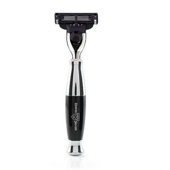 Rasoir de Précision Edwin Jagger Gillette Mach3® Noir et Chrome