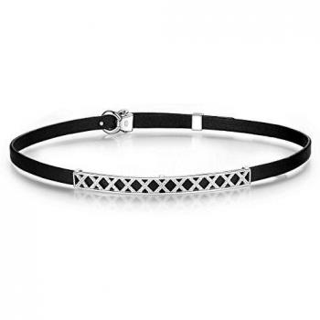 Collana ROSATO SOGNI en argent 925 et peau