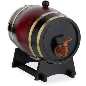 Tonneau à vin en bois avec support et robinet