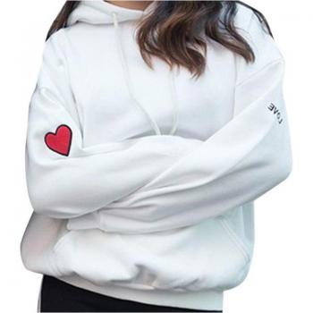 Sudadera de Otoño e Invierno para Mujer, Capucha, Estilo Skateboard, Bordado y Terciopelo