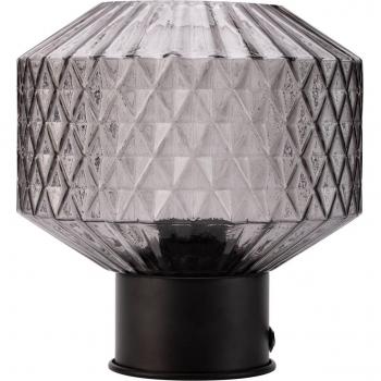 Pauleen Gleaming Smoke Tischleuchte Schwarz-transparent