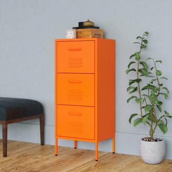 Placard de rangement orange 42,5x35x101,5 cm en acier
