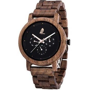Montre bois durable CZOKA – Noix noire, boîte cadeau incluse