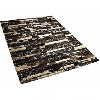 Tappeto Artigianale in Pelle Bovina 160 x 230 cm Marrone