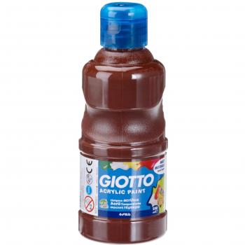 Tempera acrilica Giotto in flacone da 250 ml marrone F534028